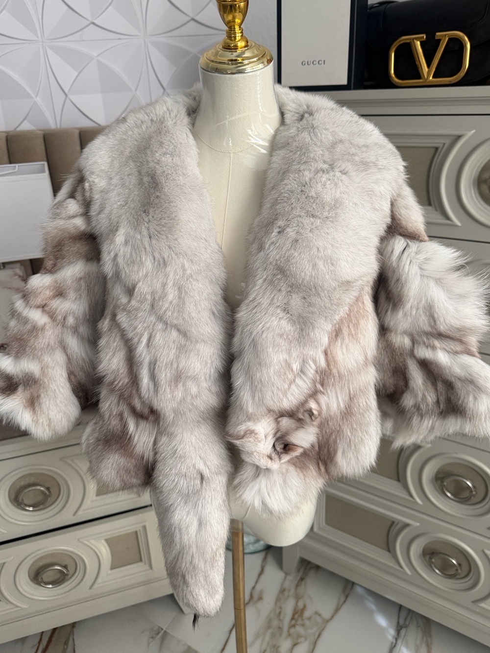 Real Fox fur coat/ cape